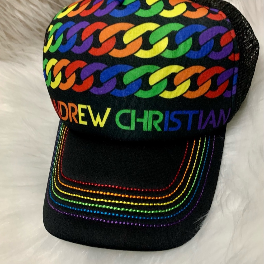 ⭐️ANDREW CHRISTIAN ⭐️HAT  RAINBOW COLORS ⭐️#COS